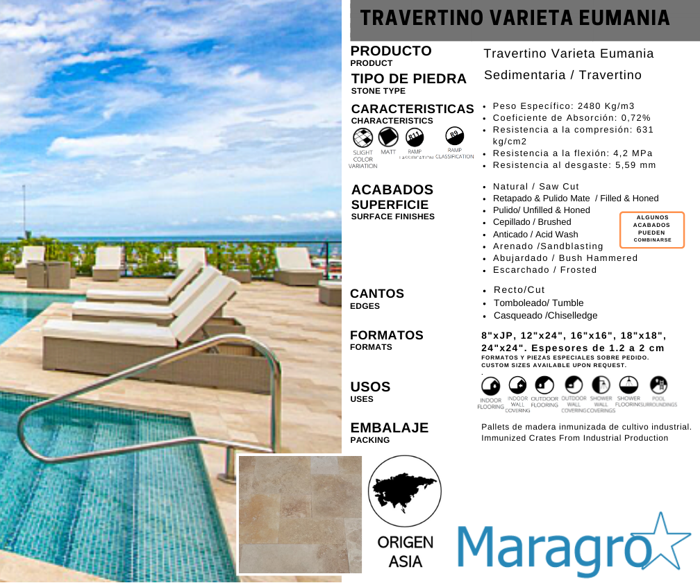 1 Travertino Varieta Eumania Ficha técnica 1 Travertino Varieta Eumania Ficha técnica