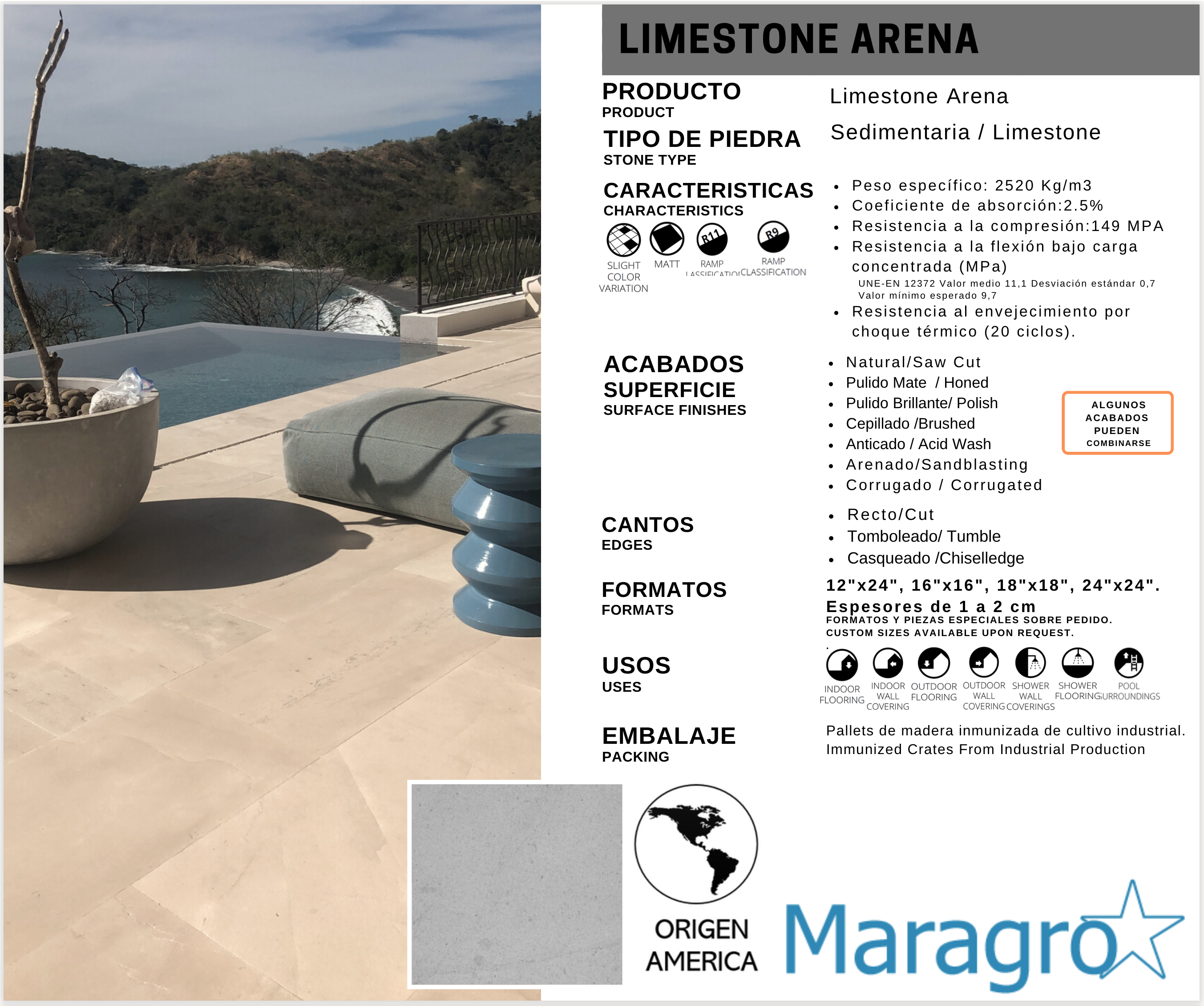 LimeStone Arena Ficha Técnica Maragro Costa Rica